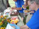 The team chows down!